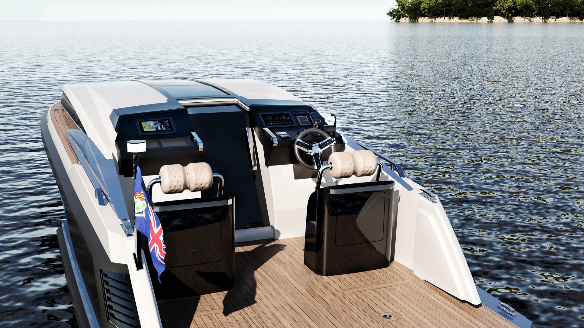 Rendering della plancia del Limo tender in navigazione